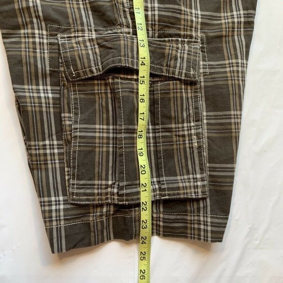 Old Navy Cargo Shorts Mens‎ 38 (39) Relaxed Madras Plaid Long Hiking Outdoor Y2K - Picture 12 of 12